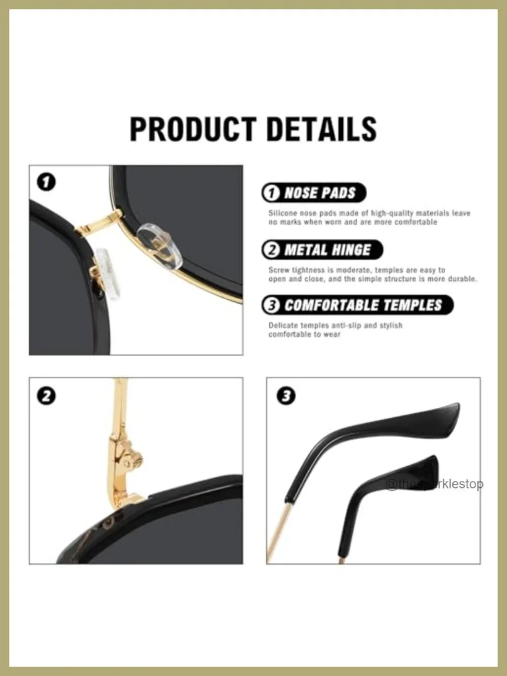Oversized Square Sunglasses Women Retro Luxury Big UV400 Protection